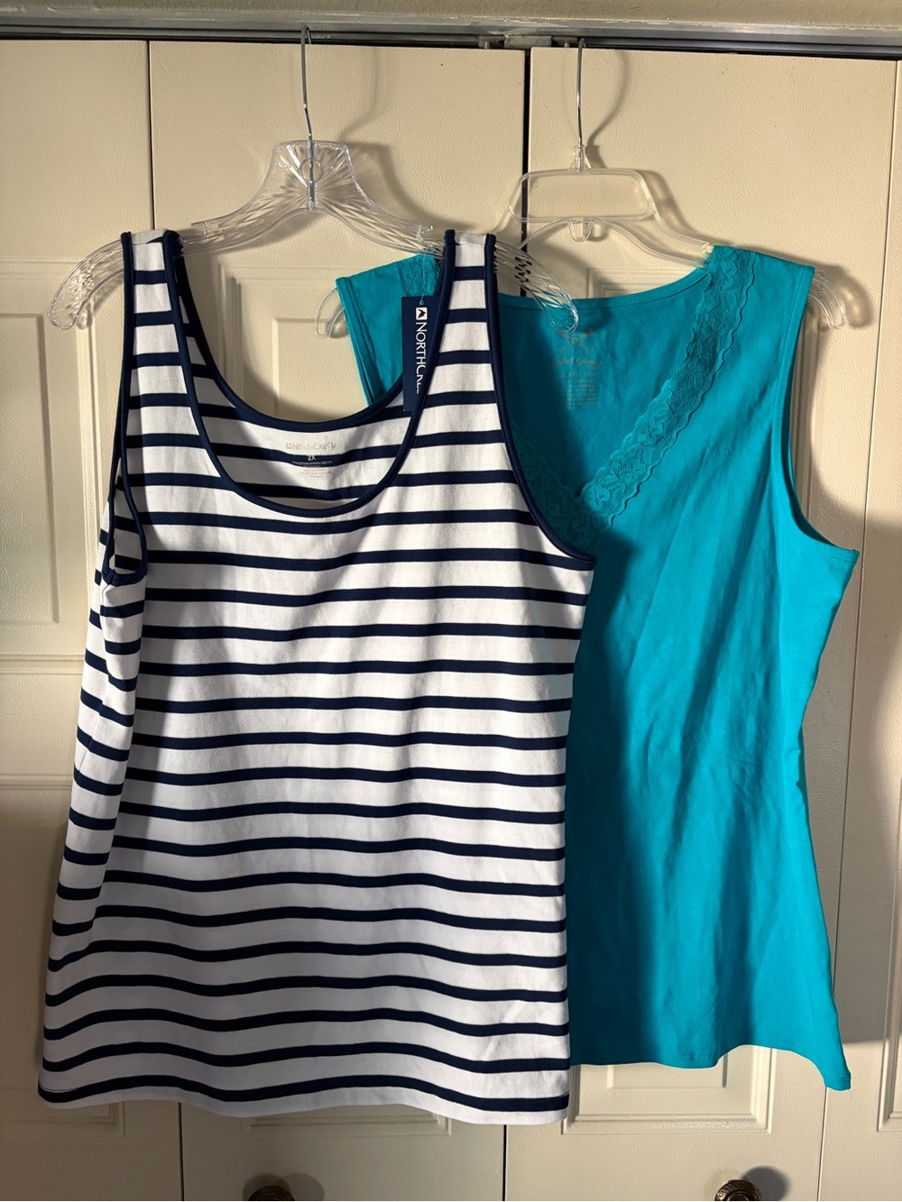 Tank Tops (2) Striped (NWT) Stretch Layer Relaxed Breathable Casual XXL